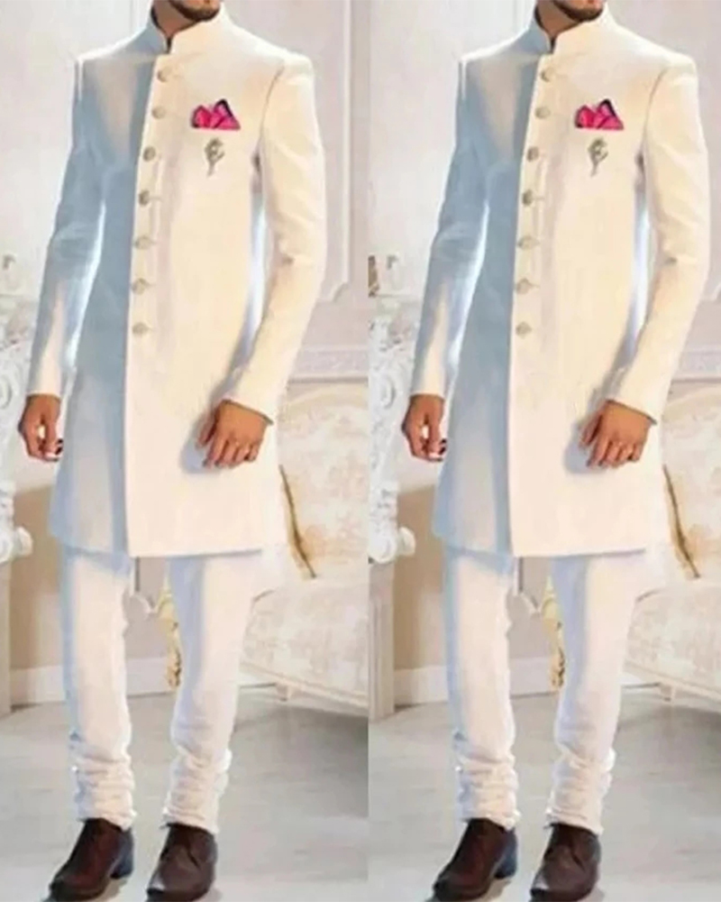 Men Formal Wear Indian - 2Pc Fashion Design White Men Suits