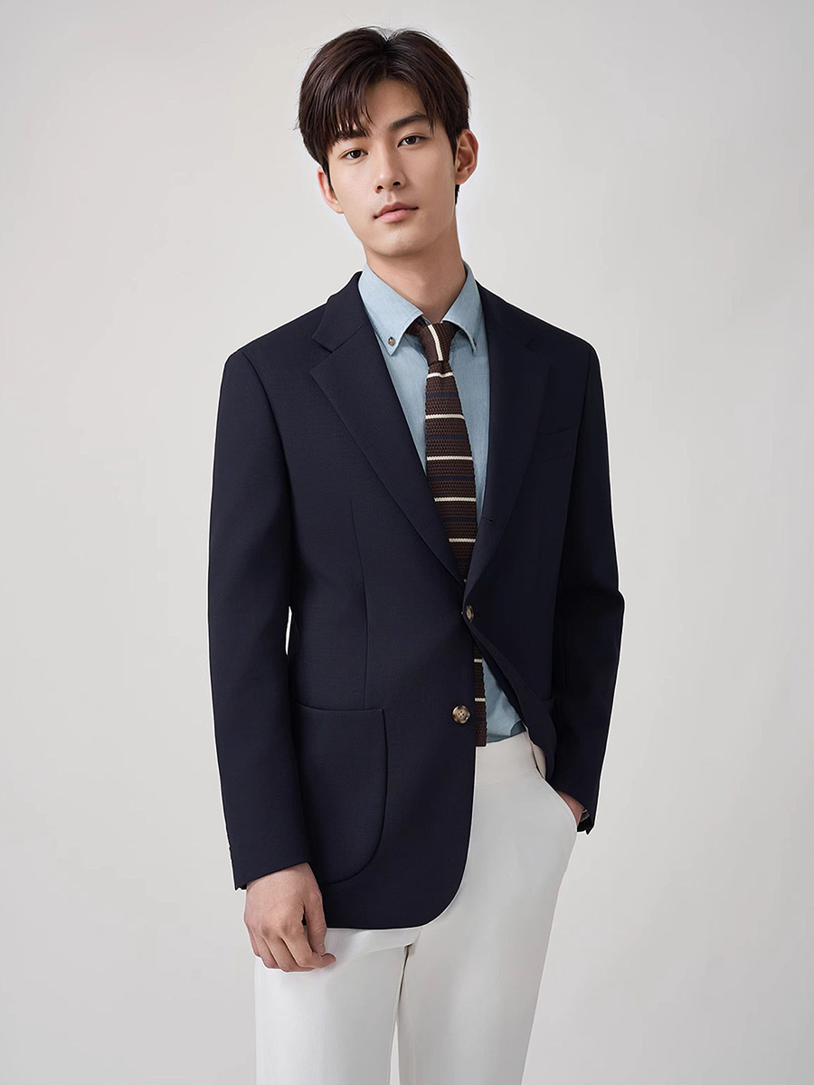 Men'S Formal Wear For Graduation - Men's 50% Wool Blazer for Teens