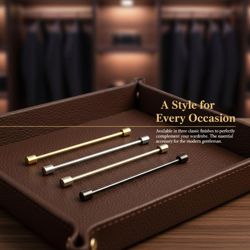 Men Formal Party Wear Shirt - Shirt Collar Bar Cylinder Screw Tie