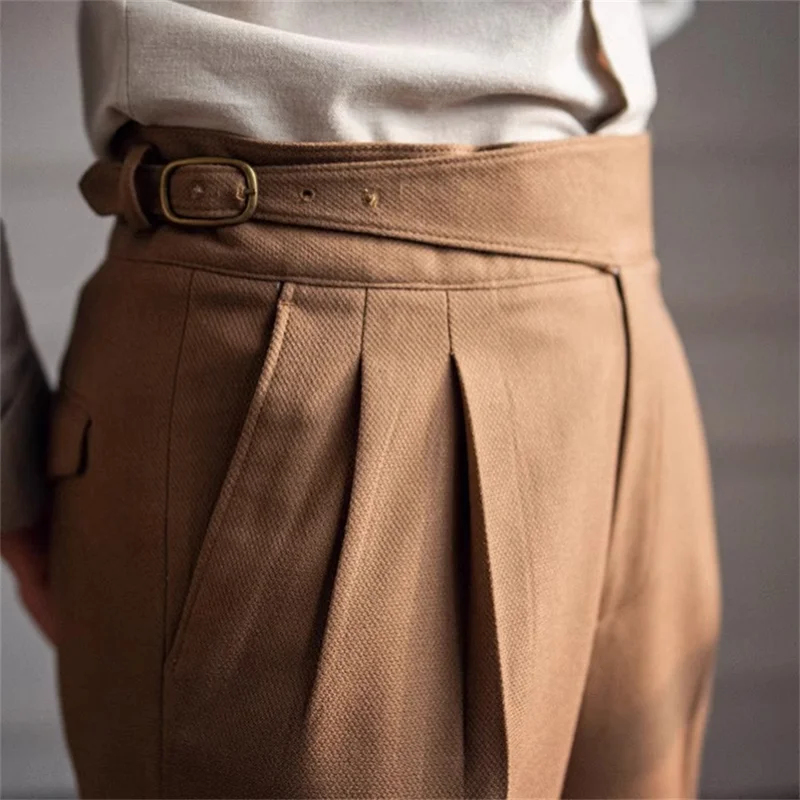 Men'S Formal Wear Belt - 2026 New Men Suit Trousers Spring