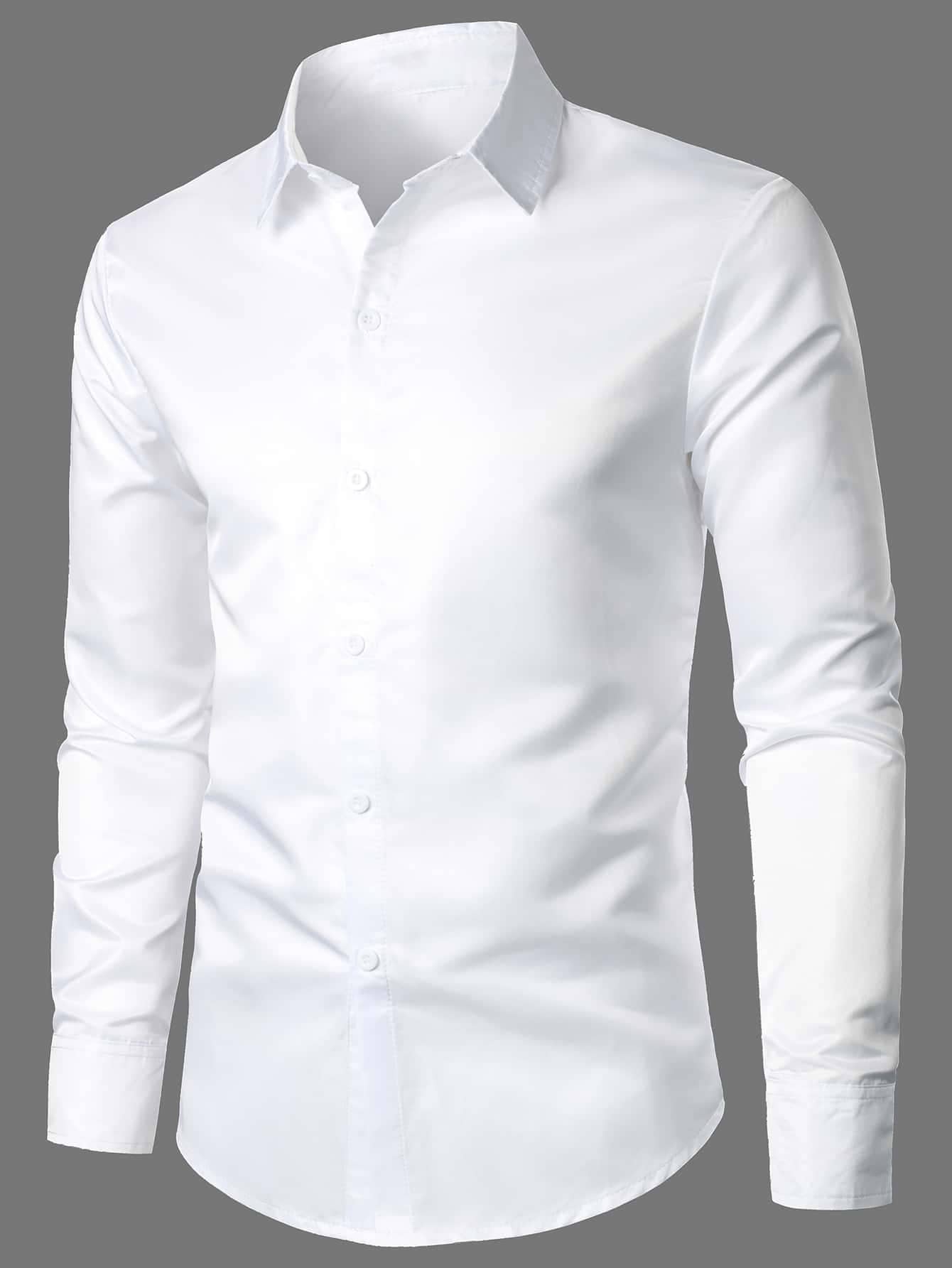 Mens Formal - Calvornis Men Button Front Solid Slim