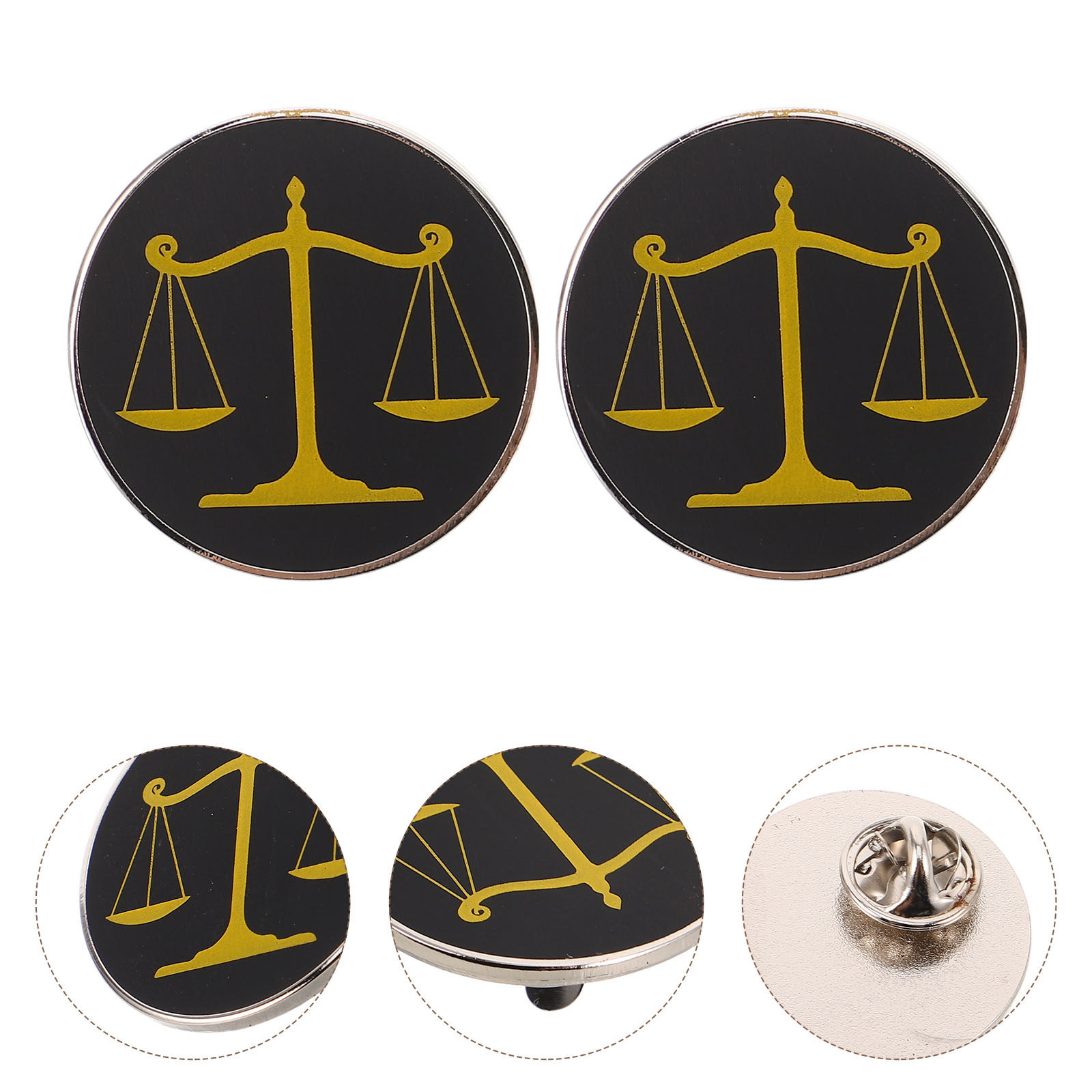 Men'S Formal Wear For Graduation - 2Pcs Lawyer Justice Pin Libra Scale