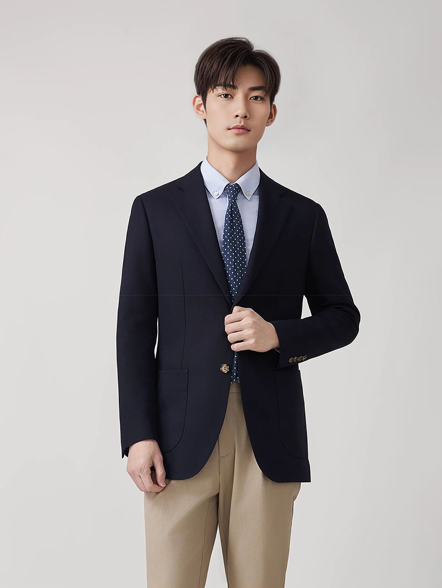 Men'S Formal Wear For Graduation - Men's Premium 50% Wool Blazer Suit
