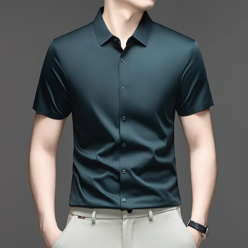 Mens Formal Look - Mens Formal Casual Shirt Short Sleeve