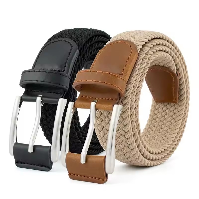 Men'S Formal Wear Belt - 1Pcs New Luxury Men's Elastic Woven