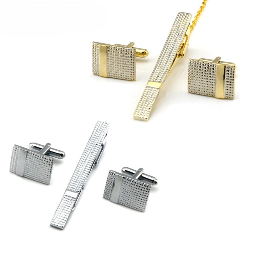 Mens Formal Look - A Set Men's Tie Clip Cufflinks