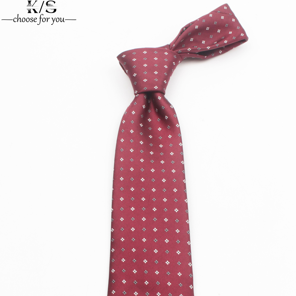 Men's Tie 8cm Stripe Dot Neckt - Men Formal Party Wear Shirt 评论和价格
