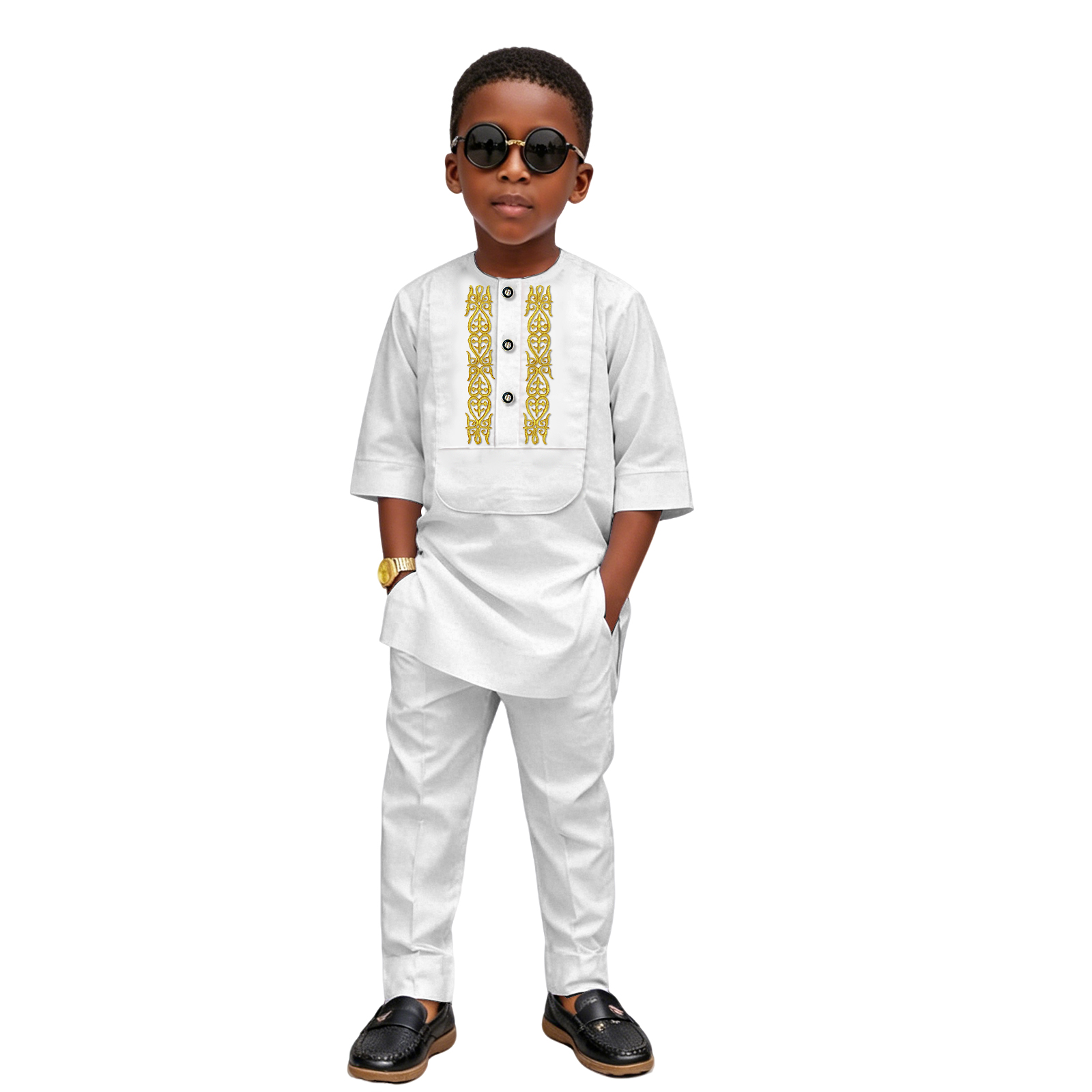 Boys African Dashiki 2-Piece O - Men Formal Wear Photoshoot 评论和价格