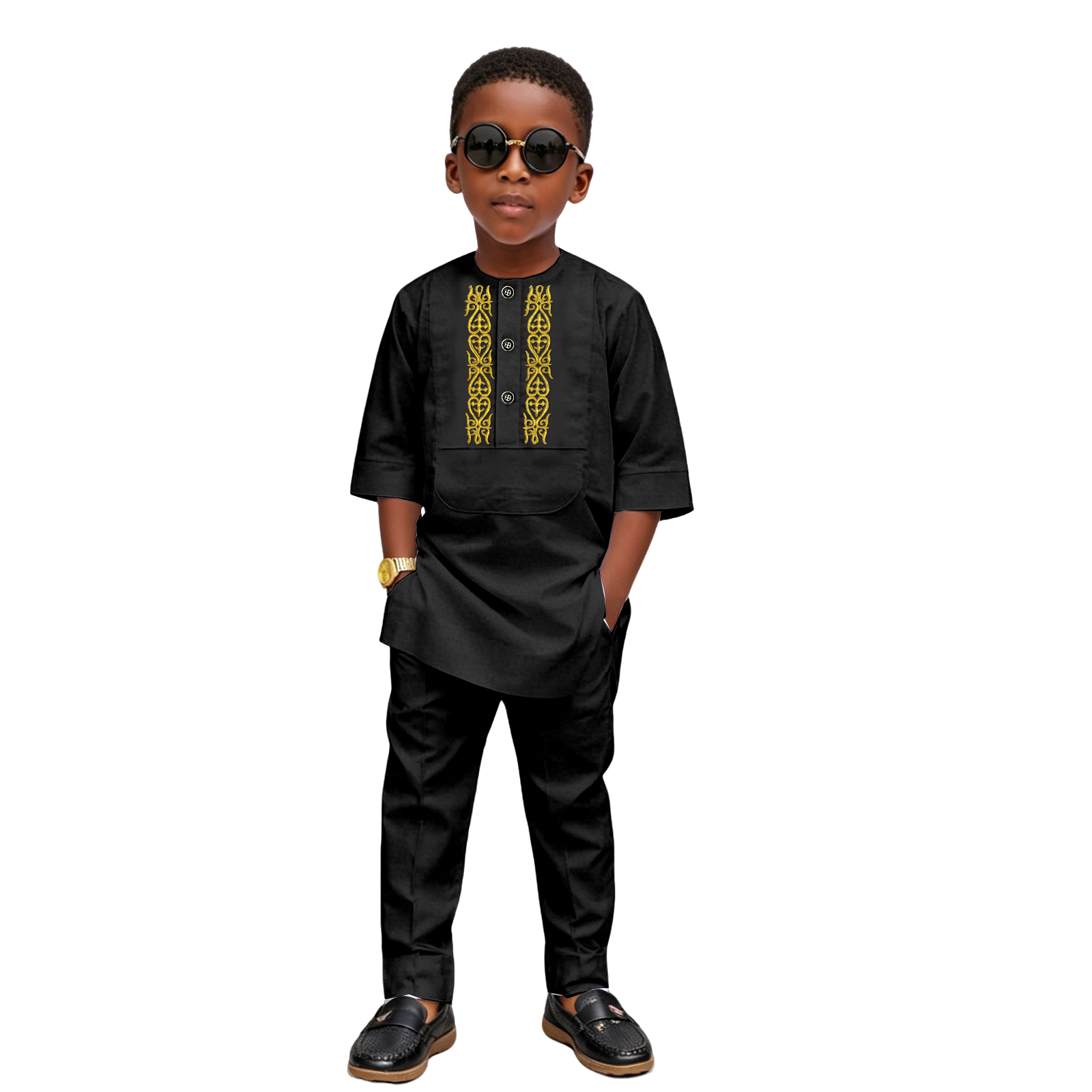 Boys African Dashiki 2-Piece O - Men Formal Wear Photoshoot 评论和价格