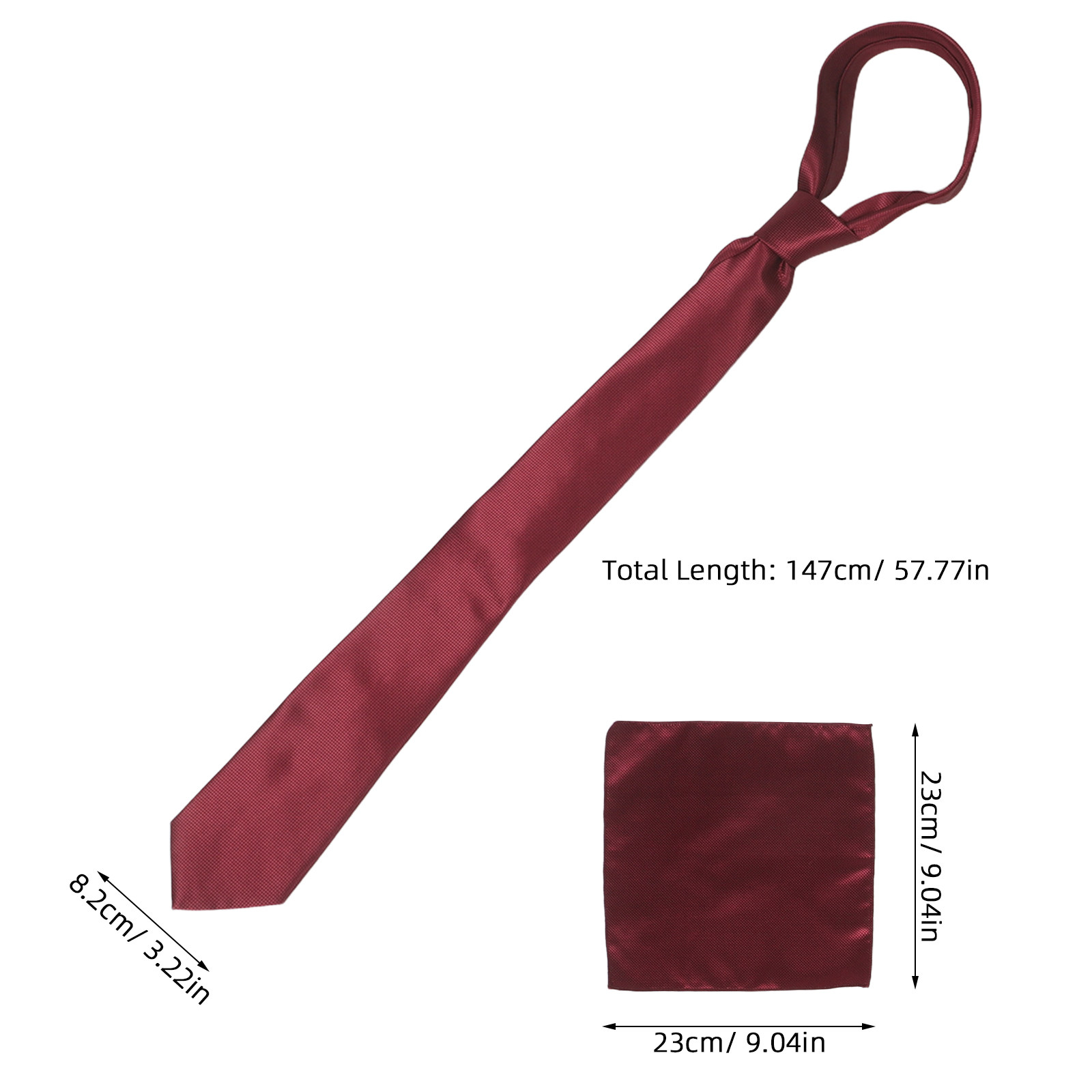 Solid Color Men Necktie Pocket - Mens Formal 评论和价格