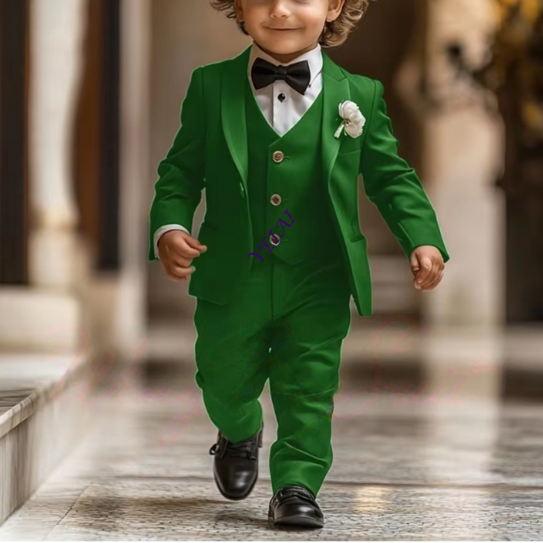 3 Piece Boy's Tuxedo Suit Set  - Mens Formal 评论和价格