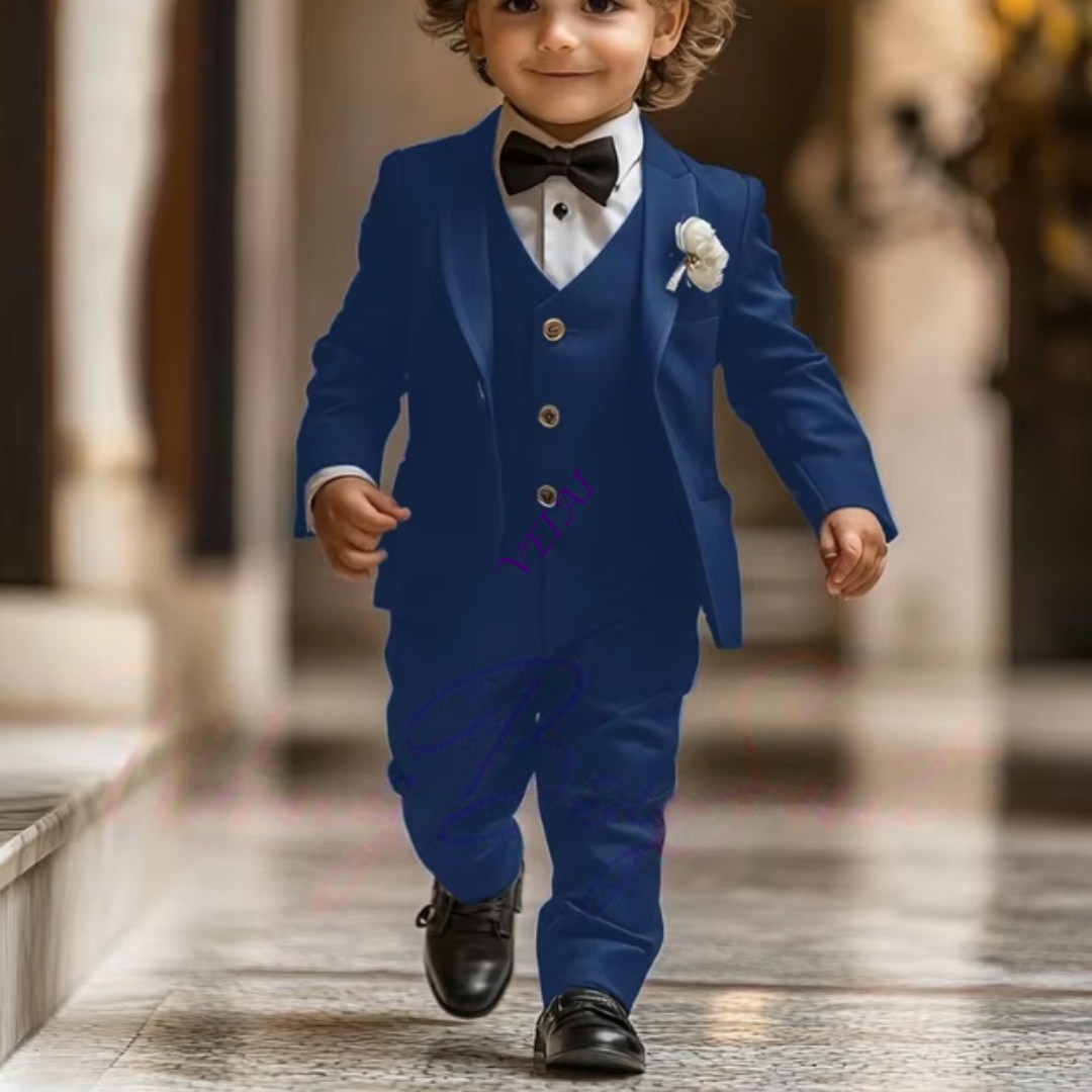 3 Piece Boy's Tuxedo Suit Set  - Mens Formal 评论和价格