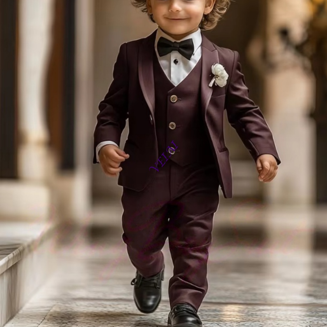 3 Piece Boy's Tuxedo Suit Set  - Mens Formal 评论和价格