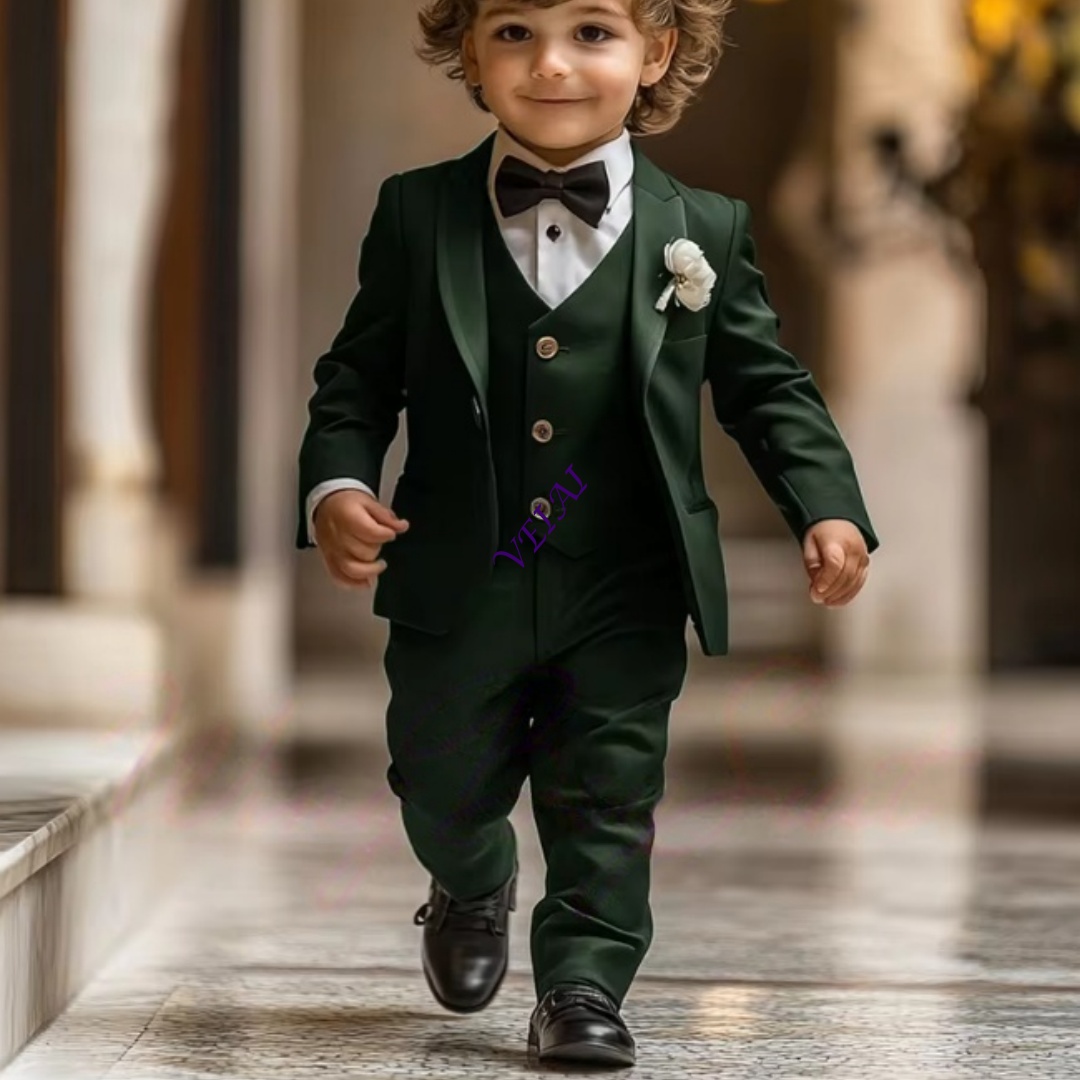 3 Piece Boy's Tuxedo Suit Set  - Mens Formal 评论和价格