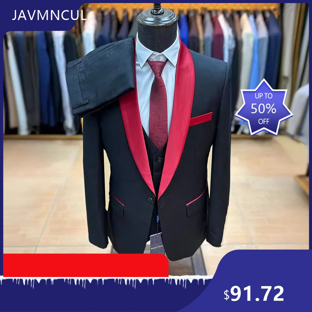 Men's Slim Fit 3 Piece Suit Sh - Men'S Formal Wear For Graduation 评论和价格