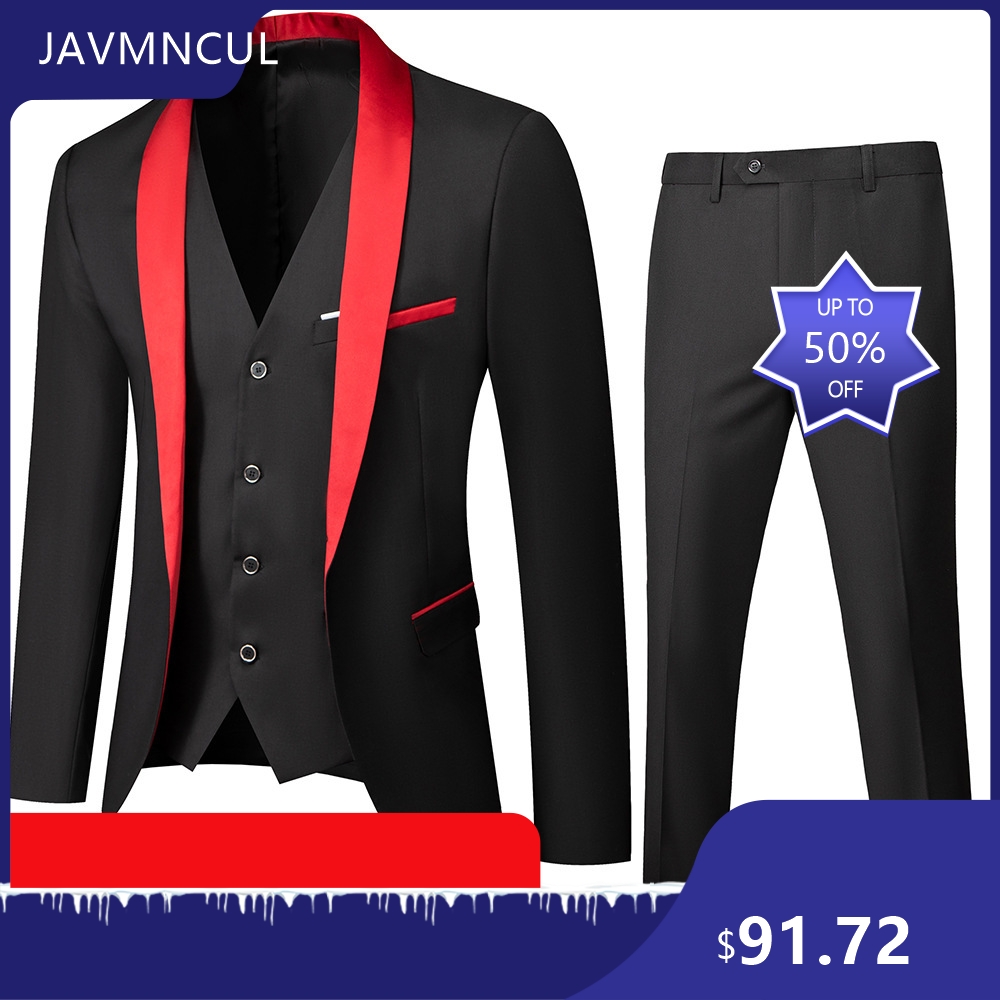 Men's Wedding 3 Piece Suit Set - Men'S Formal Wear For Graduation 评论和价格