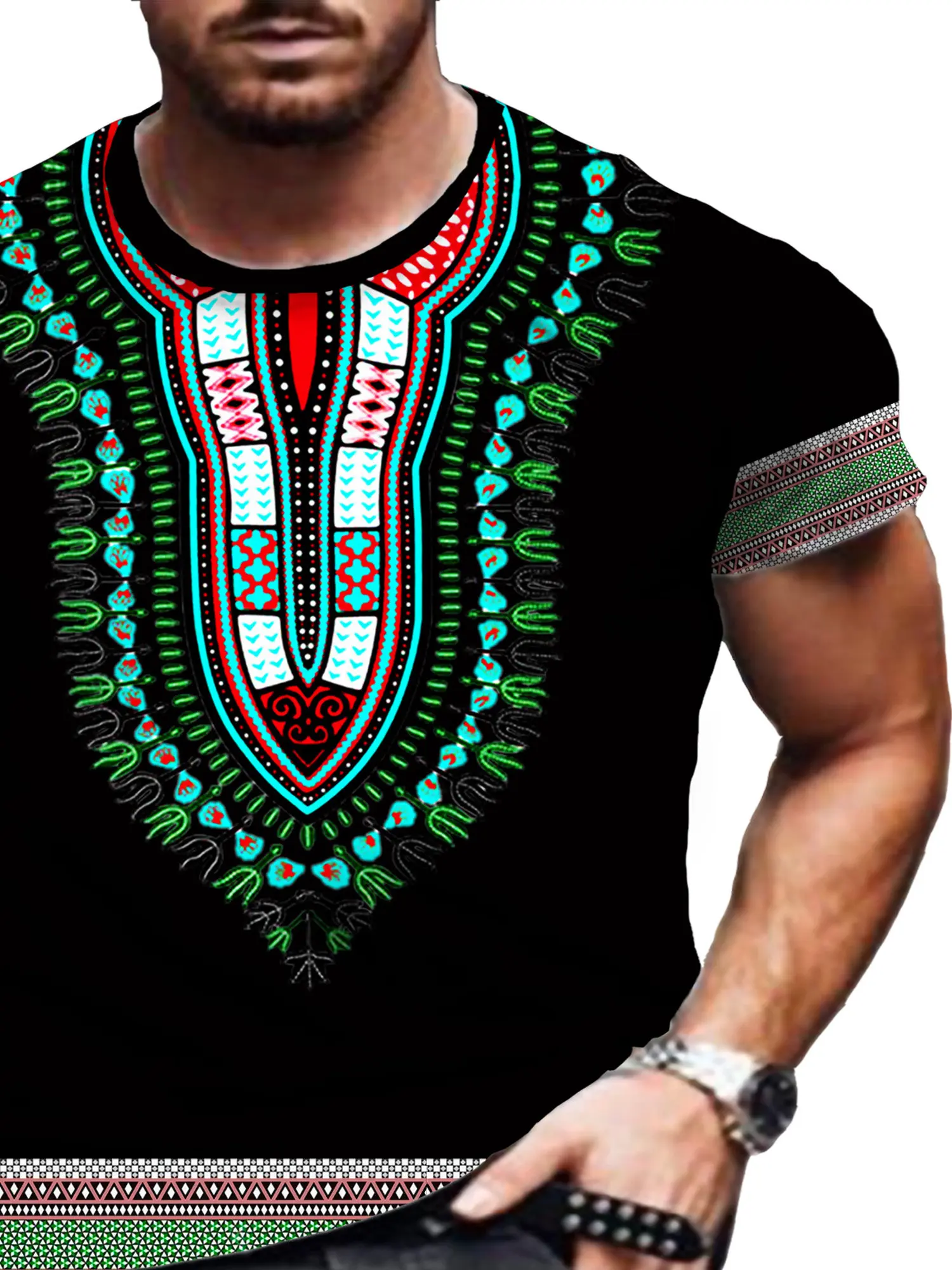 Casual Men's T-Shirts African  - Men'S Ethnic & Formal Designer Wear Studio S 评论和价格