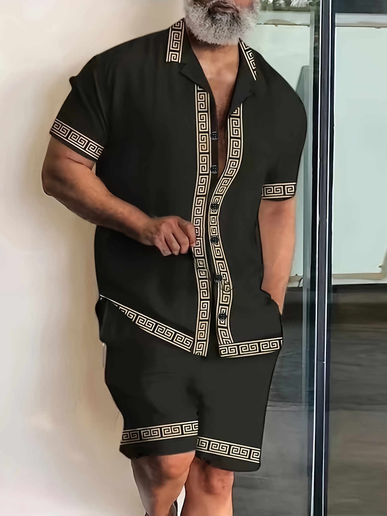 Men's Summer Retro Ethnic-Prin - Men'S Ethnic & Formal Designer Wear Studio S 评论和价格