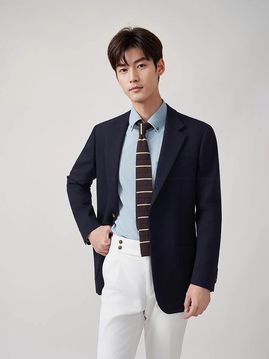 Men's 50% Wool Blazer for Teen - Men'S Formal Wear For Graduation 评论和价格