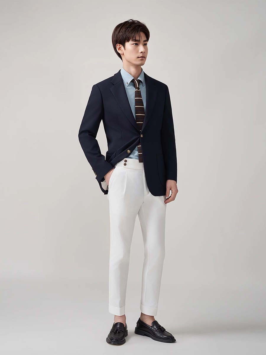 Men's 50% Wool Blazer for Teen - Men'S Formal Wear For Graduation 评论和价格