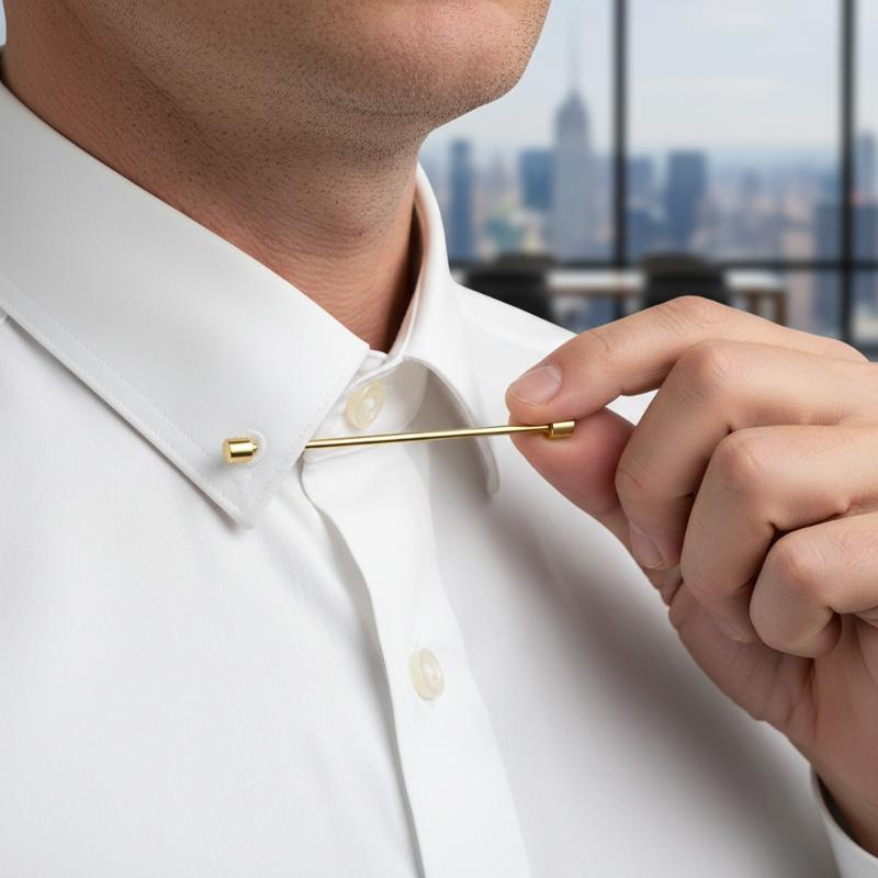 Shirt Collar Bar Cylinder Scre - Men Formal Party Wear Shirt 评论和价格