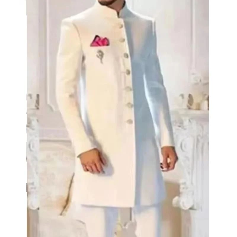 New Classic White Men Suit Lon - Men Formal Wear Indian 评论和价格