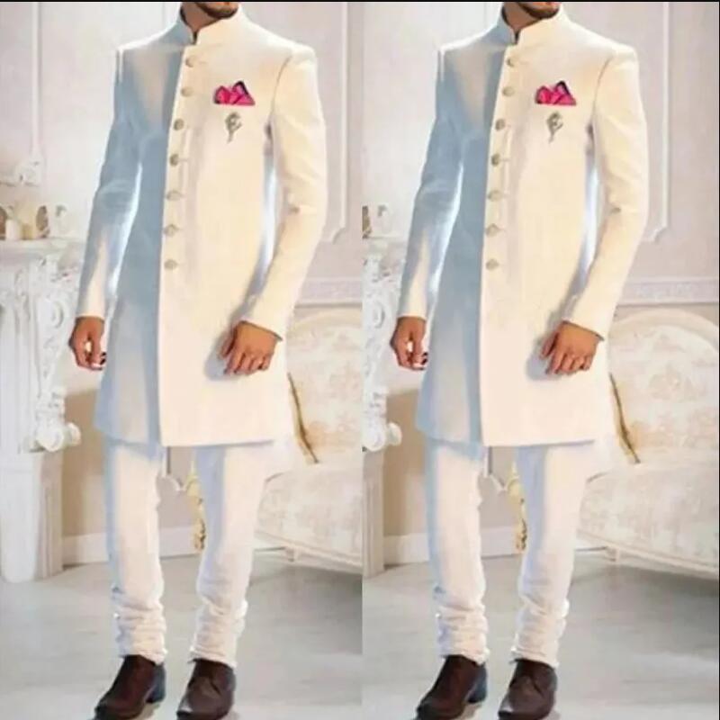 New Classic White Men Suit Lon - Men Formal Wear Indian 评论和价格