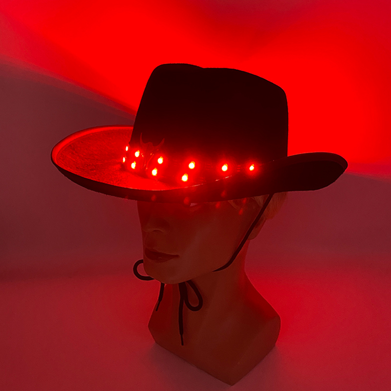 Remote Control LED Cowboy Hat  - Men'S Formal Wear For Graduation 评论和价格