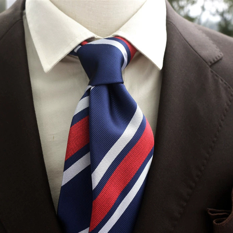New Trendy Navy Brown Neckties - Men Formal Party Wear Shirt 评论和价格