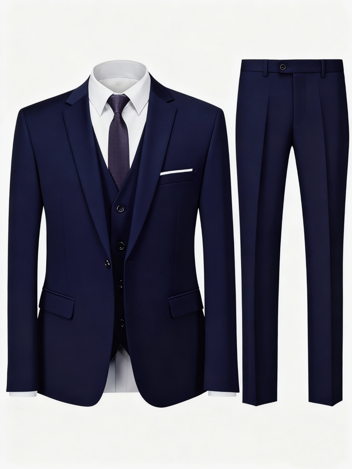 Men's Tailored Look 3-Piece Su - Mens Formal Look 评论和价格
