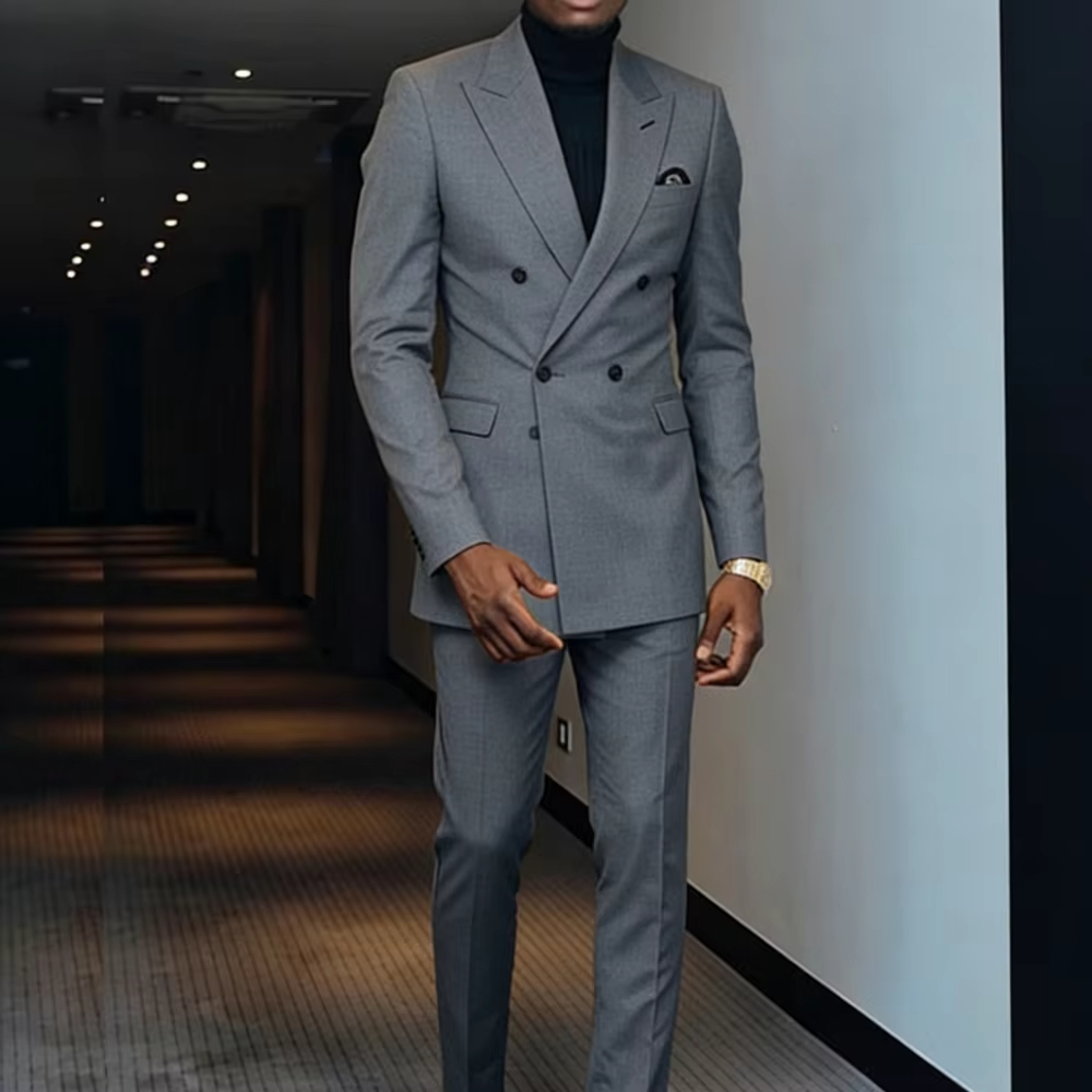 Brown Two-Piece Men's Suit wit - Men'S Formal Wear For Graduation 评论和价格