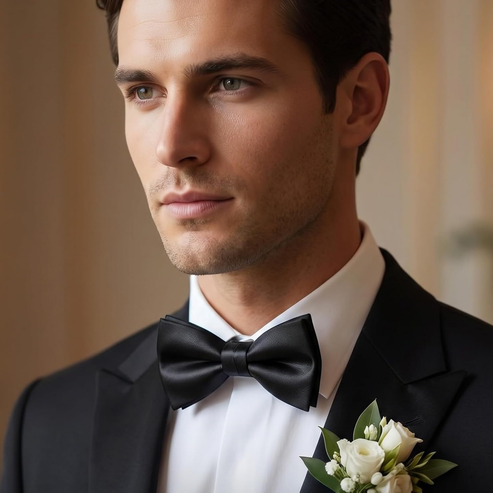 2-Piece Black Bow Ties, Pre-Ti - Mens Formal 评论和价格