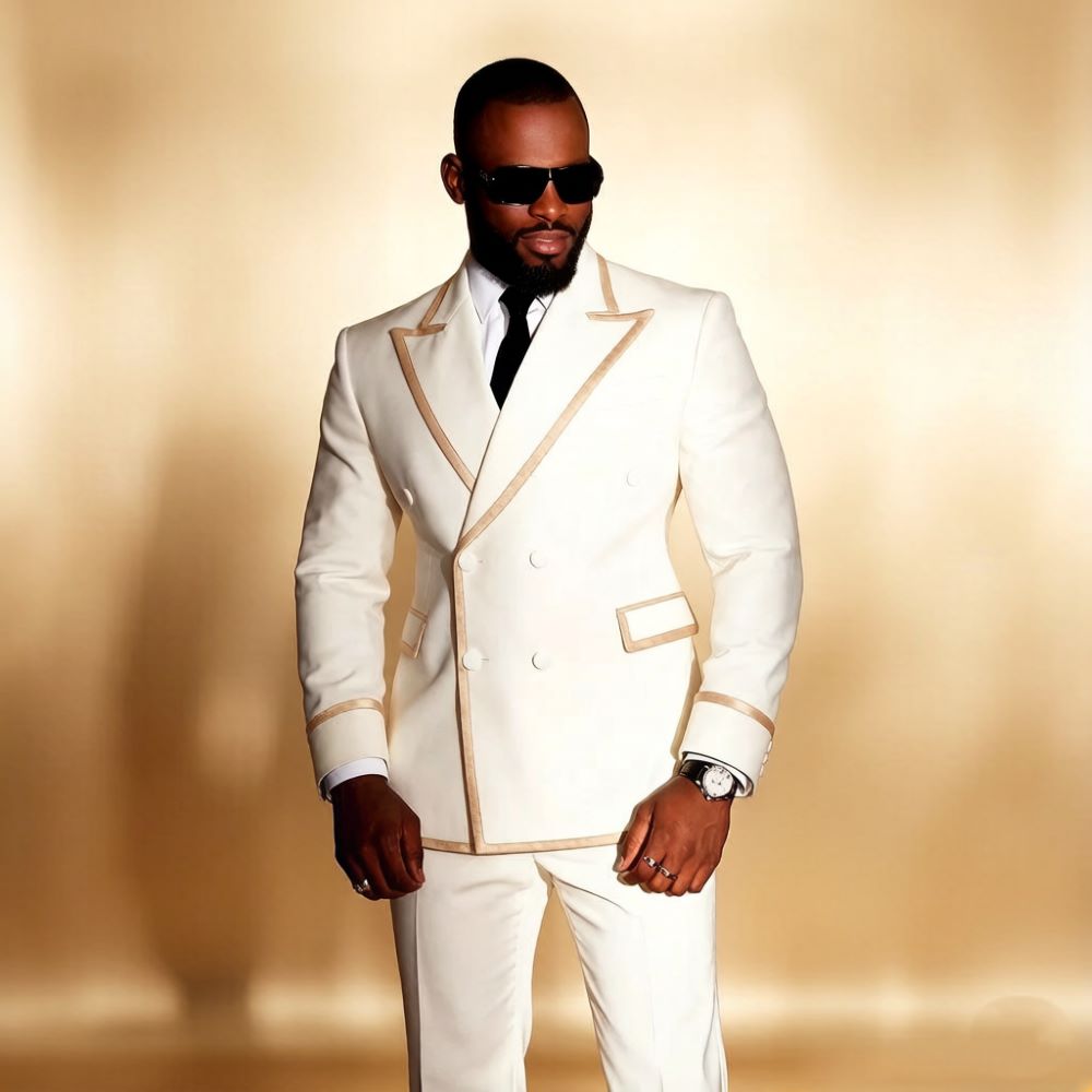 White Double Breasted Suits fo - Mens Formal Look 评论和价格