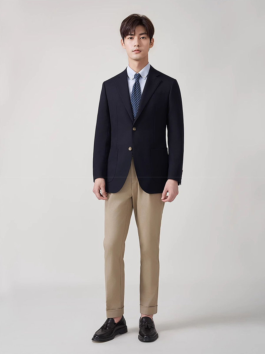 Men's Premium 50% Wool Blazer  - Men'S Formal Wear For Graduation 评论和价格