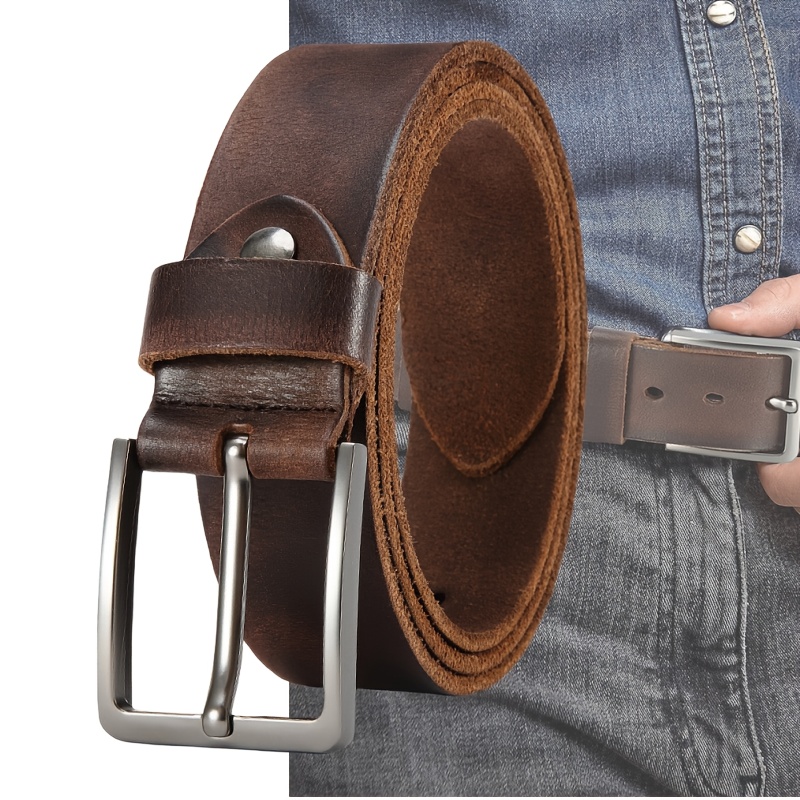 Men's Pin Buckle Durable Genui - Men'S Formal Wear Belt 评论和价格