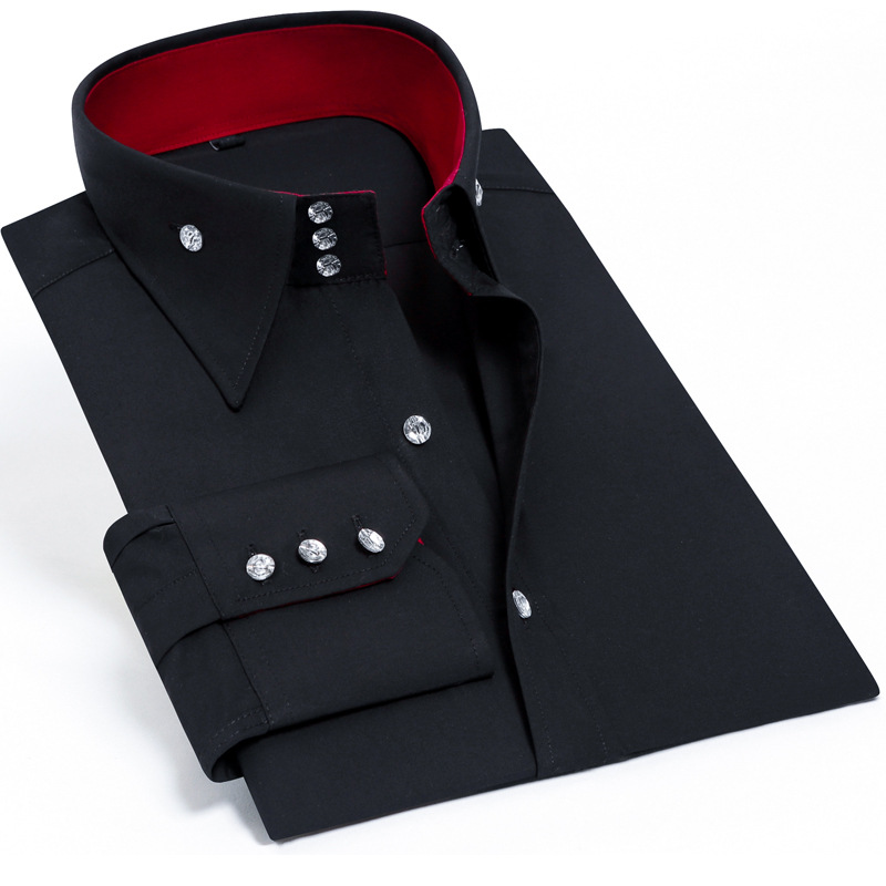 Luxury Men Slim Fit Dress Shir - Men Formal Party Wear Shirt 评论和价格