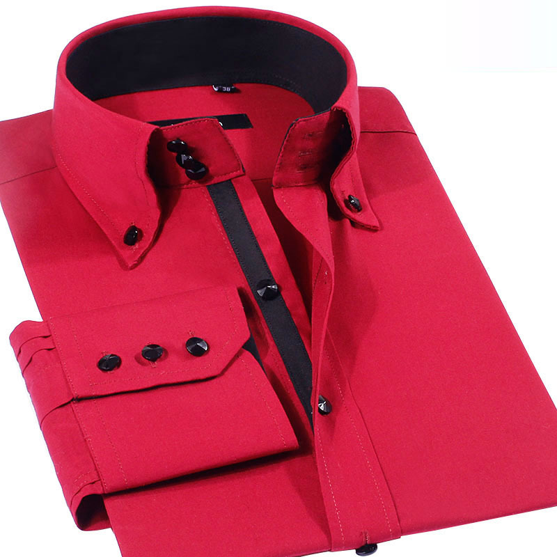 Luxury Men Slim Fit Dress Shir - Men Formal Party Wear Shirt 评论和价格