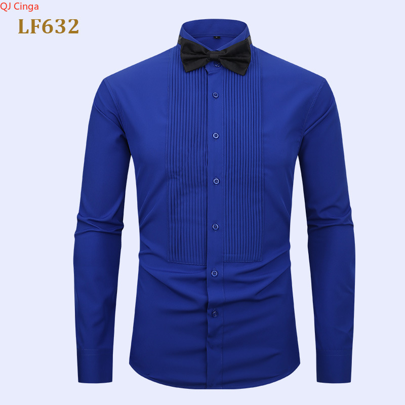 2026 New Men's White Tuxedo Sh - Men Formal Party Wear Shirt 评论和价格