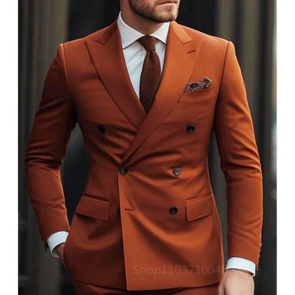 Two-Piece Brown Smoking for Da - Men'S Formal Wear For Graduation 评论和价格
