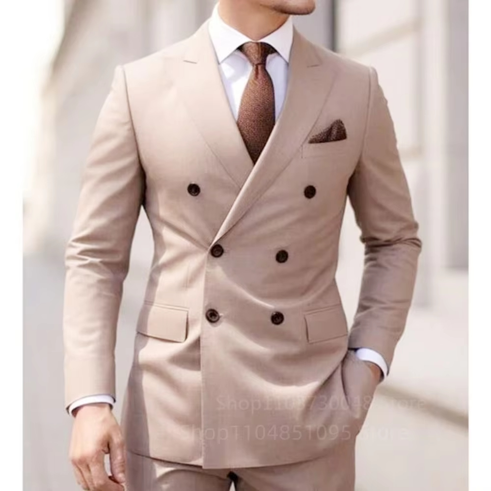Two-Piece Brown Smoking for Da - Men'S Formal Wear For Graduation 评论和价格