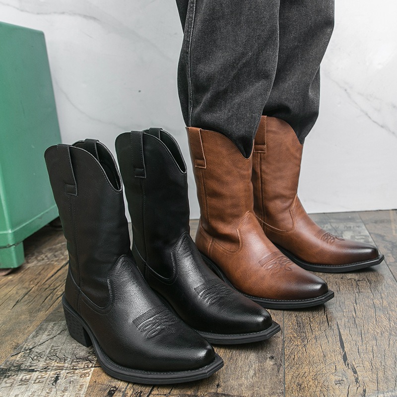 Men Boots Classic Embroidery W - Men'S Ethnic & Formal Designer Wear Studio S 评论和价格