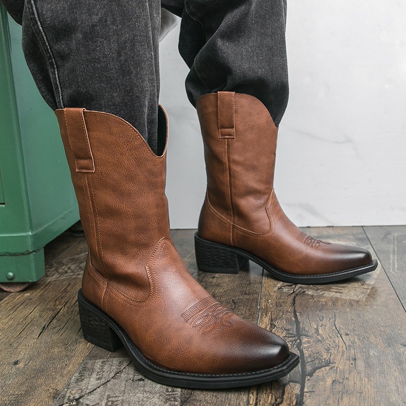 Men Boots Classic Embroidery W - Men'S Ethnic & Formal Designer Wear Studio S 评论和价格