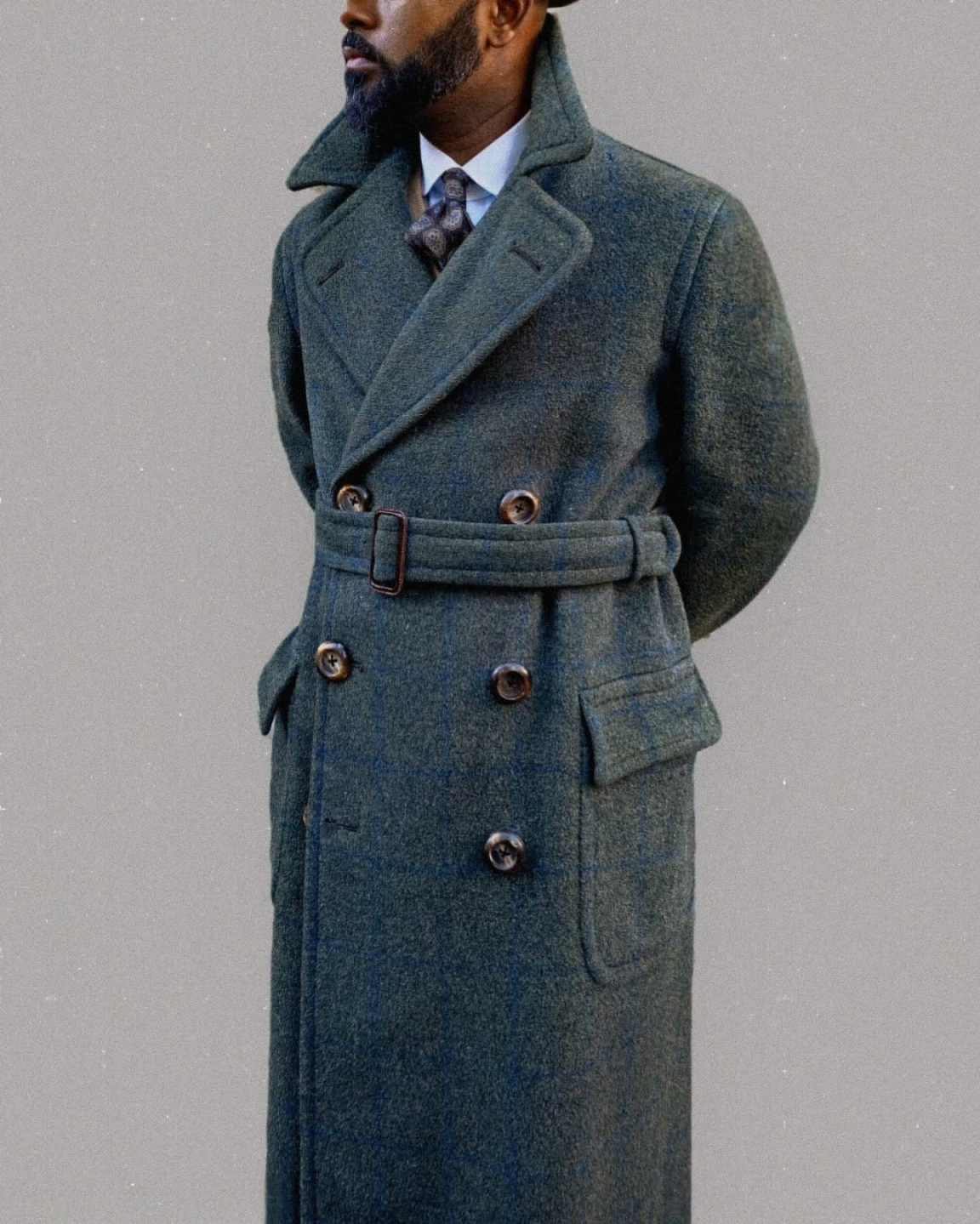 Graceful Men Overcoat 1 Piece  - Men'S Formal Wear Belt 评论和价格