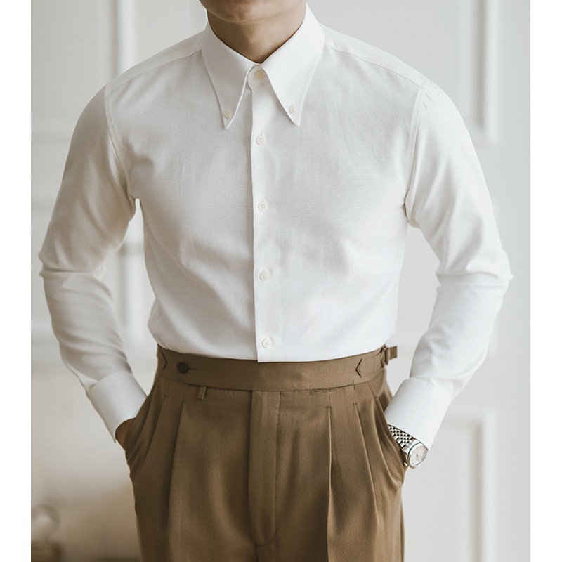 Oxford Shirt Men Long-sleeved  - Mens Formal 评论和价格