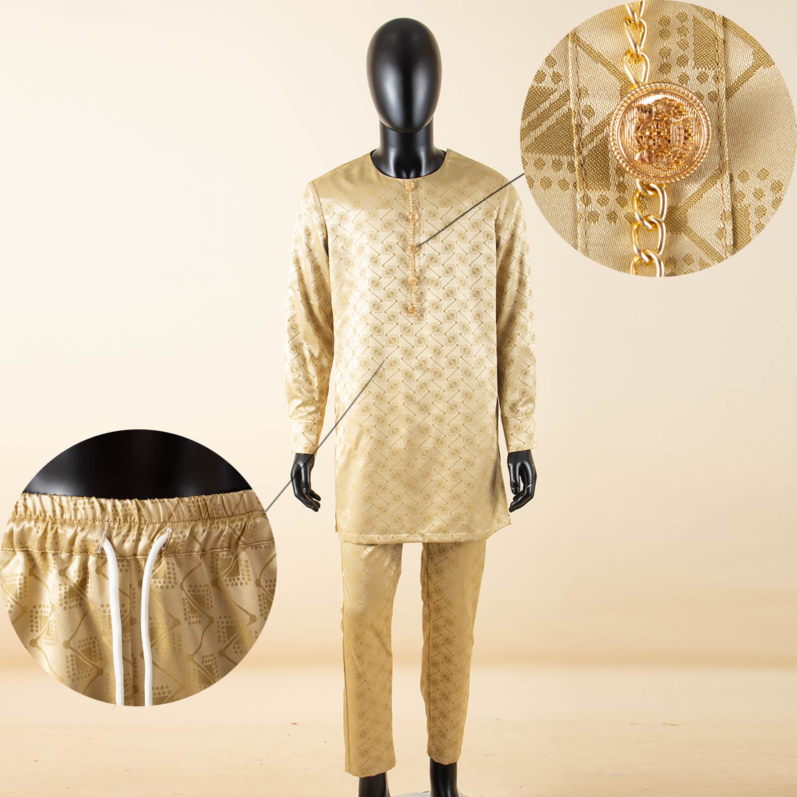 Dashiki Printed Men's Long Shi - Men Formal Party Wear Shirt 评论和价格